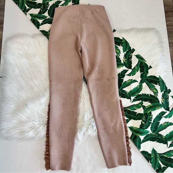 Zara Faux Suede Skinny Trouser with ruffle detail 188 - Picture 2 of 5